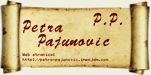 Petra Pajunović vizit kartica